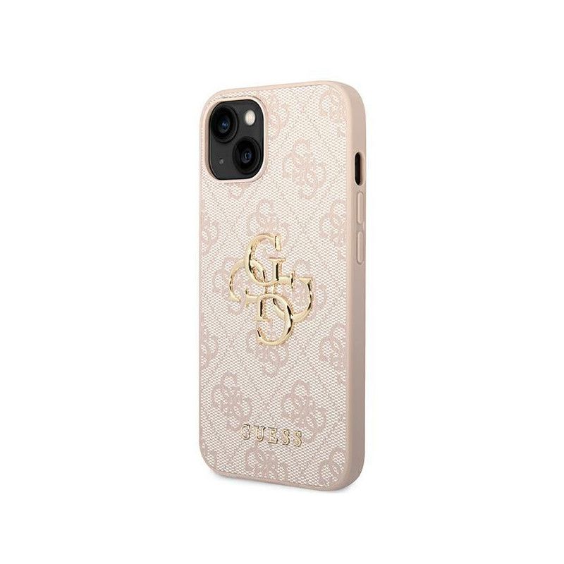 Etui Guess 4G Big Metal Logo na iPhone 14 - różowe
