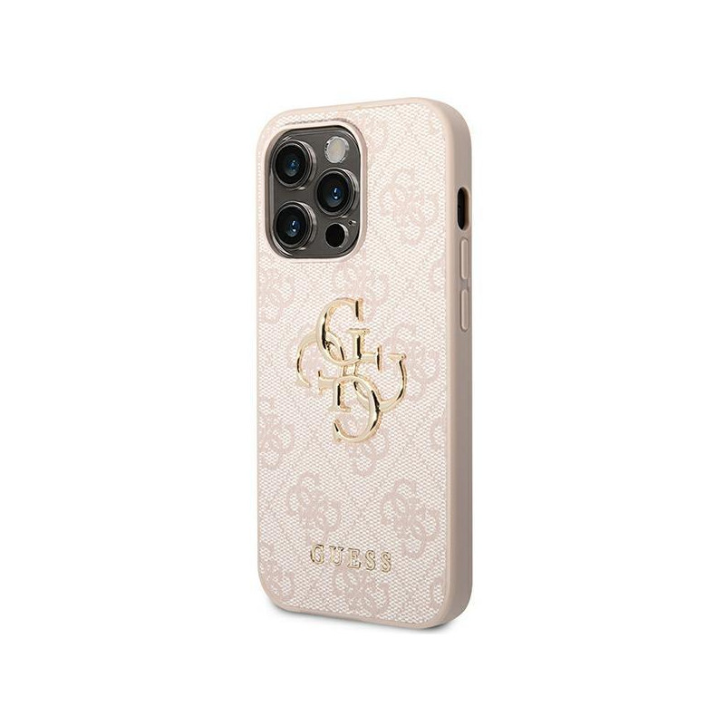 Etui Guess 4G Big Metal Logo na iPhone 14 Pro - różowe