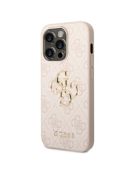 Etui Guess 4G Big Metal Logo na iPhone 14 Pro - różowe Etui Guess 4G Big Metal Logo na iPhone 14 Pro - różowe