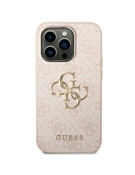 Etui Guess 4G Big Metal Logo na iPhone 14 Pro - różowe Etui Guess 4G Big Metal Logo na iPhone 14 Pro - różowe