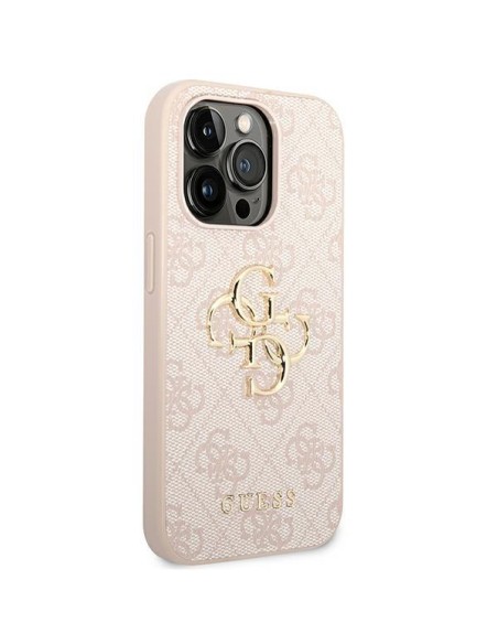 Etui Guess 4G Big Metal Logo na iPhone 14 Pro - różowe Etui Guess 4G Big Metal Logo na iPhone 14 Pro - różowe