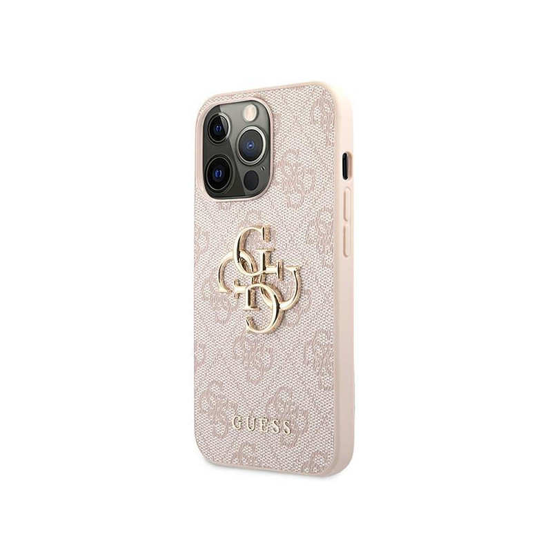 Etui Guess 4G Big Metal Logo na iPhone 13 Pro Max - różowe