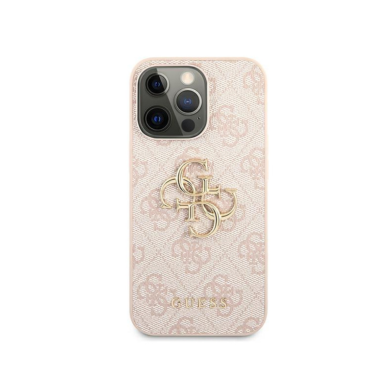 Etui Guess 4G Big Metal Logo na iPhone 13 Pro Max - różowe