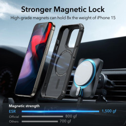 Etui ESR Air Armor Halolock MagSafe na iPhone 15 Pro Max - matowo-czarne