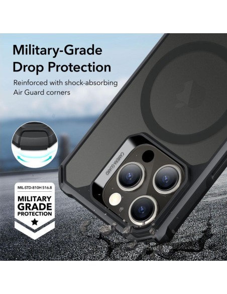 Etui ESR Air Armor Halolock MagSafe na iPhone 15 Pro Max - matowo-czarne