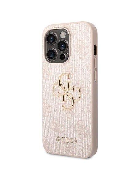 Etui Guess 4G Big Metal Logo na iPhone 15 Pro - różowe Etui Guess 4G Big Metal Logo na iPhone 15 Pro - różowe