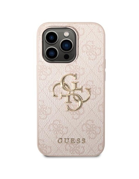 Etui Guess 4G Big Metal Logo na iPhone 15 Pro - różowe Etui Guess 4G Big Metal Logo na iPhone 15 Pro - różowe