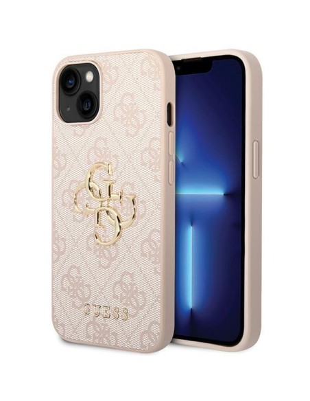 Etui Guess 4G Big Metal Logo na iPhone 15 Plus - różowe Etui Guess 4G Big Metal Logo na iPhone 15 Plus - różowe