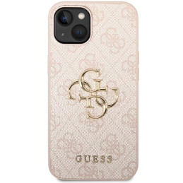 Etui Guess 4G Big Metal Logo na iPhone 15 Plus - różowe