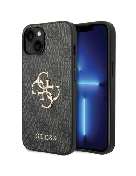 Etui Guess 4G Big Metal Logo na iPhone 15 - szare Etui Guess 4G Big Metal Logo na iPhone 15 - szare