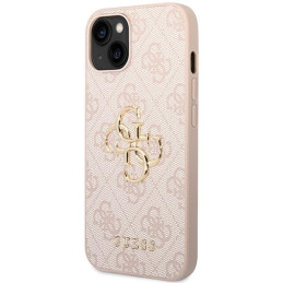 Etui Guess 4G Big Metal Logo na iPhone 15 - różowe