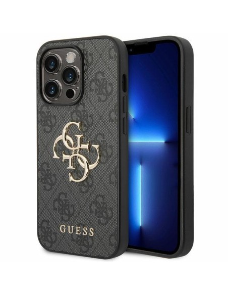 Etui Guess 4G Big Metal Logo na iPhone 15 Pro Max - szare Etui Guess 4G Big Metal Logo na iPhone 15 Pro Max - szare