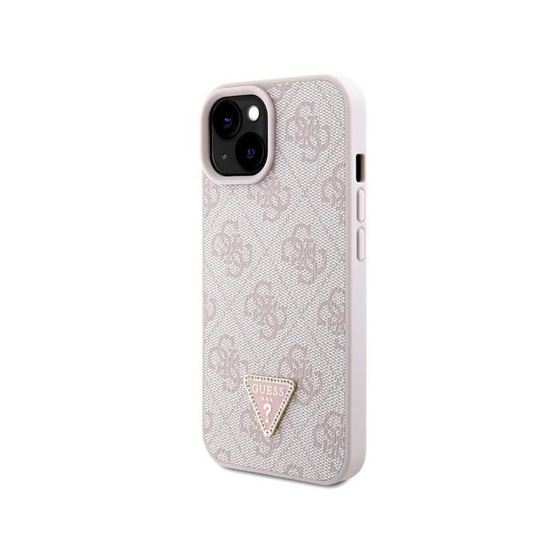 Etui Guess Crossbody 4G Metal Logo do iPhone 15 Plus - różowe