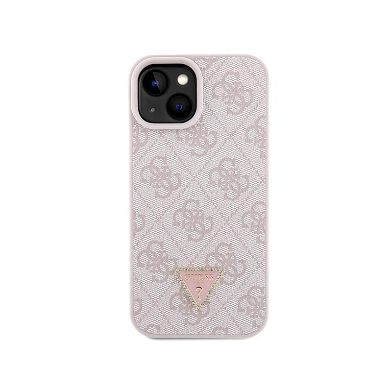 Etui Guess Crossbody 4G Metal Logo do iPhone 15 Plus - różowe