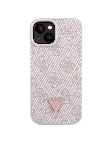 Etui Guess Crossbody 4G Metal Logo do iPhone 15 Plus - różowe Etui Guess Crossbody 4G Metal Logo do iPhone 15 Plus - różowe