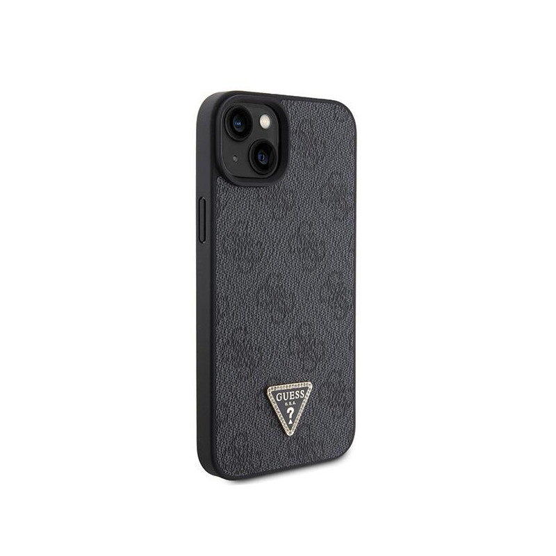 Etui Guess Leather 4G Diamond Triangle do iPhone 15 - czarne