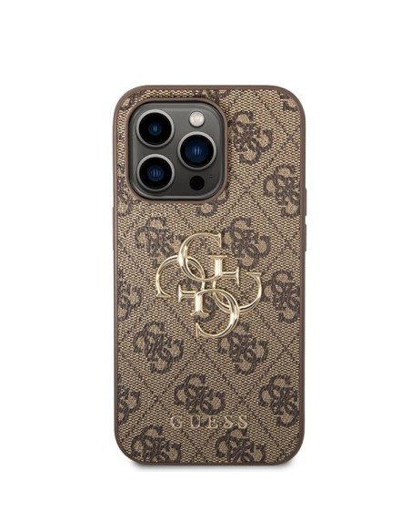 Etui Guess 4G Big Metal Logo do iPhone 15 Pro Max - brązowe Etui Guess 4G Big Metal Logo do iPhone 15 Pro Max - brązowe
