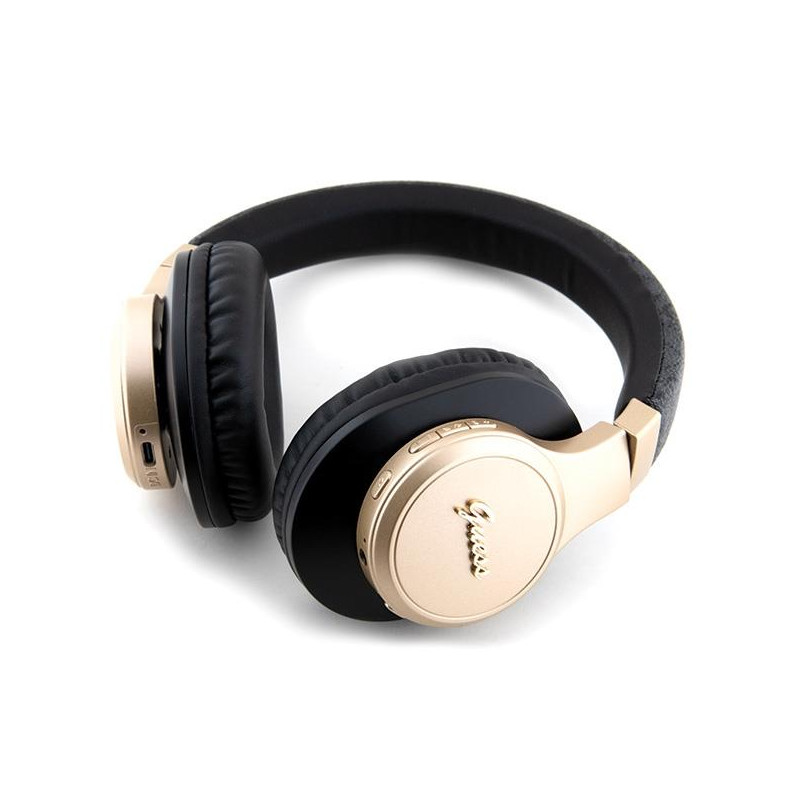 Słuchawki nauszne Guess 4G Script Bluetooth - czarne
