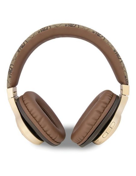 Słuchawki nauszne Guess 4G Script Bluetooth - brązowe Słuchawki nauszne Guess 4G Script Bluetooth - brązowe