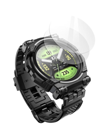 Zestaw Supcase IBLSN ArmorBox etui, pasek i szkło na Samsung Galaxy Watch 6 Classic (47 mm) - czarny Zestaw Supcase IBLSN ArmorBox etui, pasek i szkło na Samsung Galaxy Watch 6 Classic (47 mm) - czarny