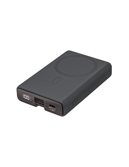 Powerbank Joyroom JR-PBM01 magnetyczny 10000mAh 20W z podstawką + kabel Lightning - USB-C - czarny