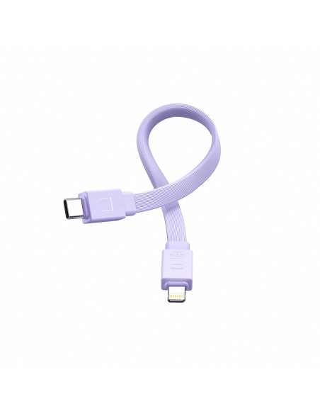 Powerbank Joyroom JR-PBM01 magnetyczny 10000mAh 20W z podstawką + kabel Lightning - USB-C - fioletowy