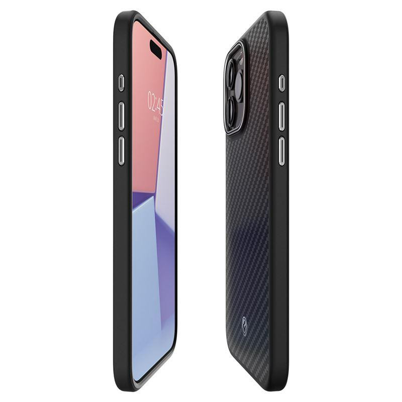 Etui Spigen Enzo Aramid Mag z MagSafe na iPhone 15 Pro Max - matowo-czarne