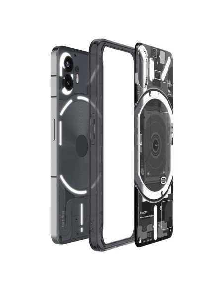 Etui Spigen Ultra Hybrid na Nothing Phone 2 - ciemnoszare (wzór Zero One) Etui Spigen Ultra Hybrid na Nothing Phone 2 - ciemnoszare (wzór Zero One)