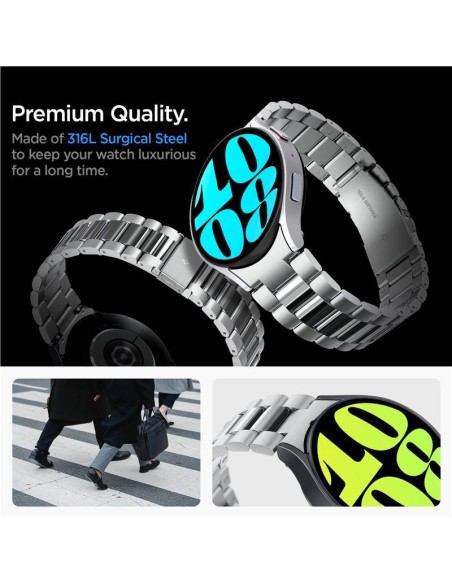 Pasek Spigen Modern Fit Band na Samsung Galaxy Watch 6 (44 mm) - srebrny Pasek Spigen Modern Fit Band na Samsung Galaxy Watch 6 (44 mm) - srebrny