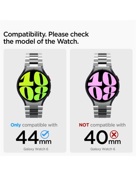 Pasek Spigen Modern Fit Band na Samsung Galaxy Watch 6 (44 mm) - srebrny Pasek Spigen Modern Fit Band na Samsung Galaxy Watch 6 (44 mm) - srebrny