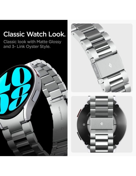 Pasek Spigen Modern Fit Band na Samsung Galaxy Watch 6 (44 mm) - srebrny Pasek Spigen Modern Fit Band na Samsung Galaxy Watch 6 (44 mm) - srebrny