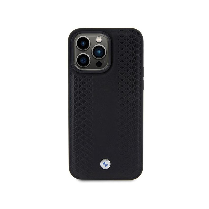 Etui BMW Leather Diamond Pattern na iPhone 15 Pro Max - czarne