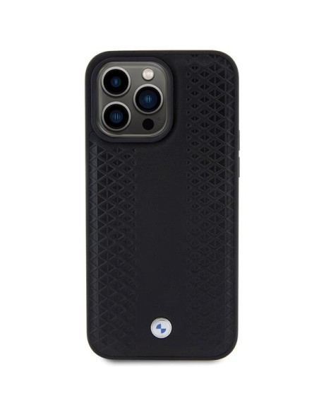 Etui BMW Leather Diamond Pattern na iPhone 15 Pro Max - czarne Etui BMW Leather Diamond Pattern na iPhone 15 Pro Max - czarne