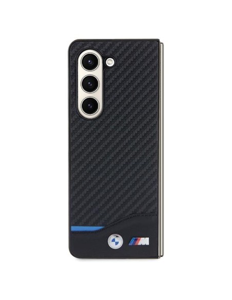 Etui BMW Leather Carbon na Samsung Galaxy Z Fold 5 - czarne Etui BMW Leather Carbon na Samsung Galaxy Z Fold 5 - czarne