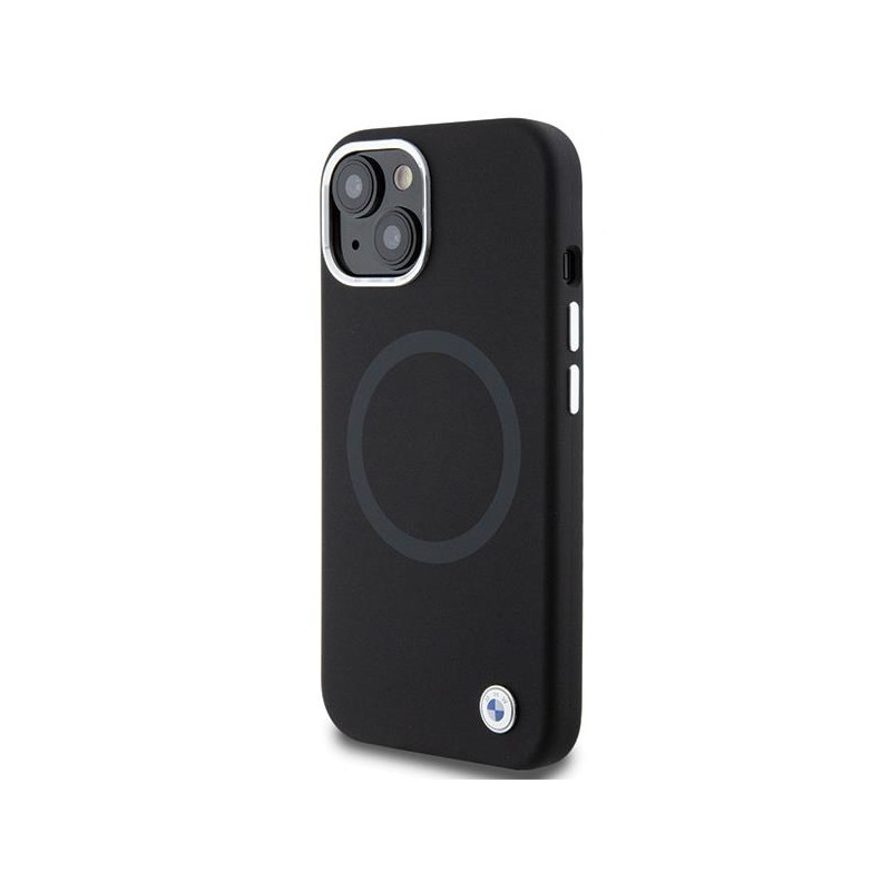 Etui BMW Signature Liquid Silicone MagSafe na iPhone 15 - czarne
