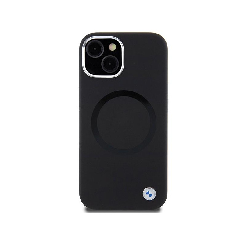 Etui BMW Signature Liquid Silicone MagSafe na iPhone 15 - czarne