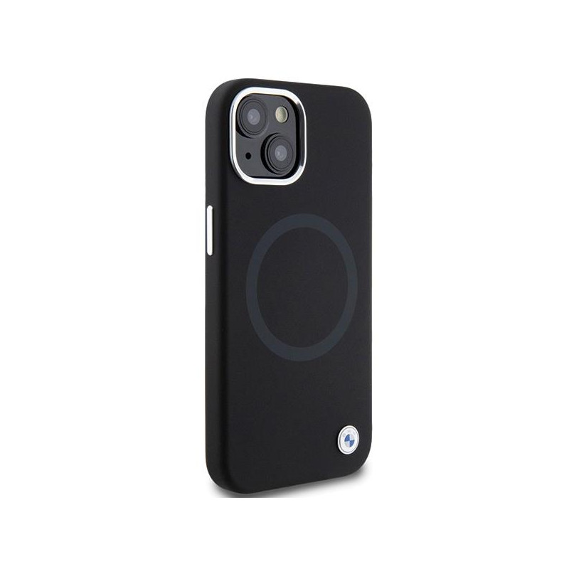 Etui BMW Signature Liquid Silicone MagSafe na iPhone 15 - czarne