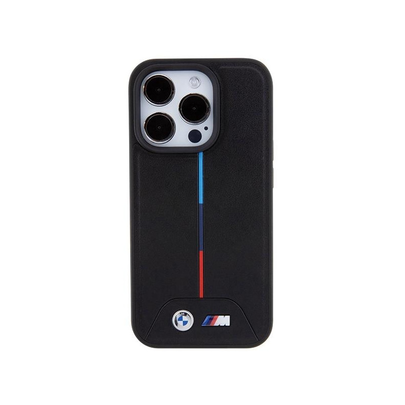 Etui BMW Quilted Tricolor MagSafe na iPhone 15 Pro Max - czarne