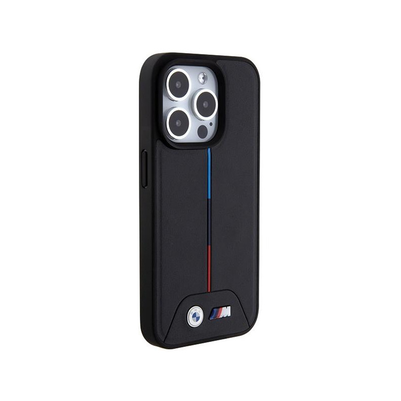 Etui BMW Quilted Tricolor MagSafe na iPhone 15 Pro Max - czarne