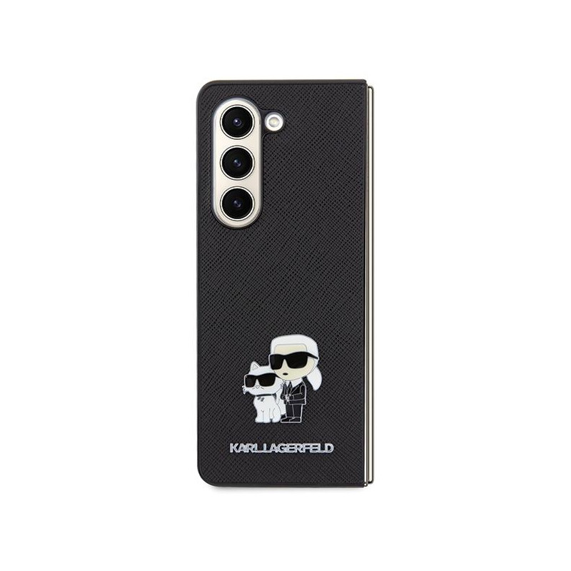 Etui Karl Lagerfeld Saffiano Karl&Choupette Pin na Samsung Galaxy Z Fold 5 - czarne