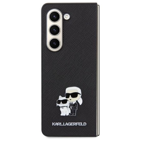 Etui Karl Lagerfeld Saffiano Karl&Choupette Pin na Samsung Galaxy Z Fold 5 - czarne