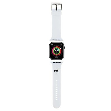 Pasek Karl Lagerfeld 3D Rubber Choupette Head na Apple Watch 42/ 44/ 45/ 49mm - biały Pasek Karl Lagerfeld 3D Rubber Choupette Head na Apple Watch 42/ 44/ 45/ 49mm - biały