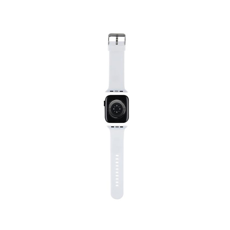 Pasek Karl Lagerfeld 3D Rubber Choupette Head na Apple Watch 42/ 44/ 45/ 49mm - biały