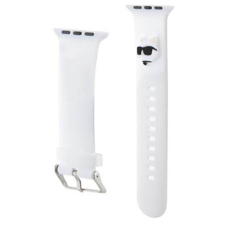 Pasek Karl Lagerfeld 3D Rubber Choupette Head na Apple Watch 42/ 44/ 45/ 49mm - biały Pasek Karl Lagerfeld 3D Rubber Choupette Head na Apple Watch 42/ 44/ 45/ 49mm - biały