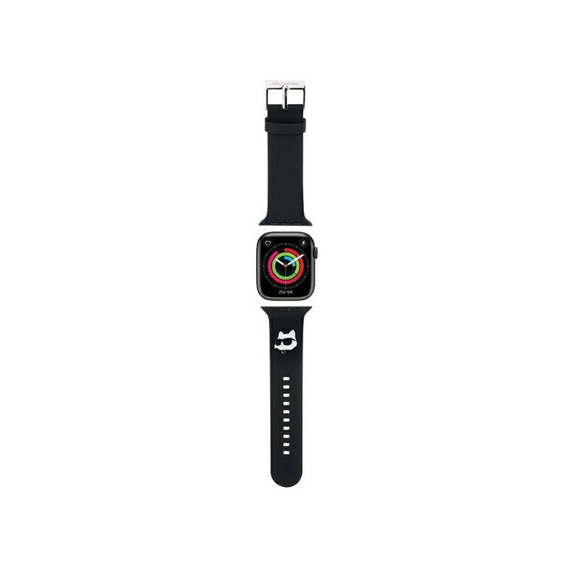 Pasek Karl Lagerfeld 3D Rubber Choupette Head na Apple Watch 42/ 44/ 45/ 49mm - czarny