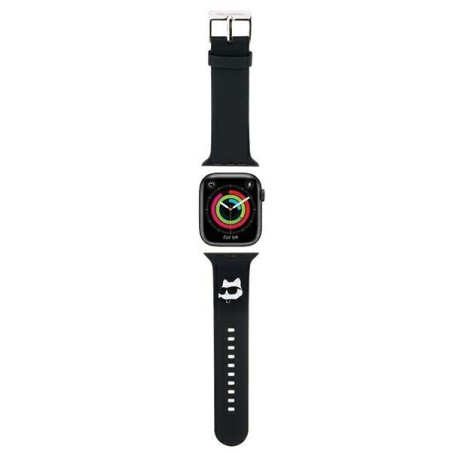 Pasek Karl Lagerfeld 3D Rubber Choupette Head na Apple Watch 42/ 44/ 45/ 49mm - czarny Pasek Karl Lagerfeld 3D Rubber Choupette Head na Apple Watch 42/ 44/ 45/ 49mm - czarny