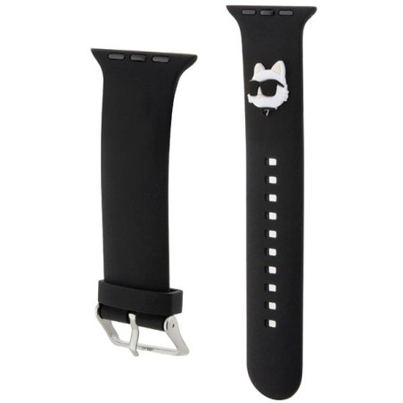 Pasek Karl Lagerfeld 3D Rubber Choupette Head na Apple Watch 42/ 44/ 45/ 49mm - czarny Pasek Karl Lagerfeld 3D Rubber Choupette Head na Apple Watch 42/ 44/ 45/ 49mm - czarny