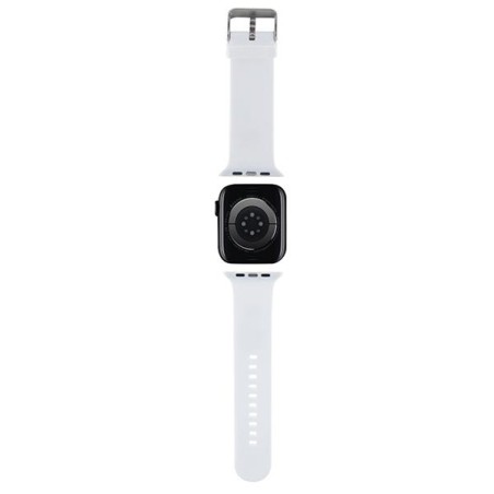 Pasek Karl Lagerfeld 3D Rubber Karl&Choupette Heads na Apple Watch 42/ 44/ 45/ 49mm - biały Pasek Karl Lagerfeld 3D Rubber Karl&Choupette Heads na Apple Watch 42/ 44/ 45/ 49mm - biały