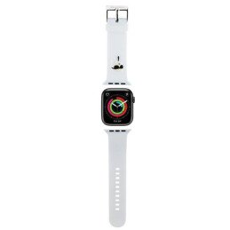 Pasek Karl Lagerfeld 3D Rubber Karl Head na Apple Watch 42/ 44/ 45/ 49mm - biały