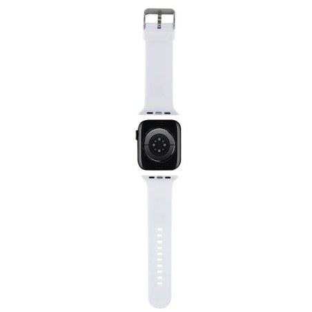 Pasek Karl Lagerfeld 3D Rubber Karl Head na Apple Watch 42/ 44/ 45/ 49mm - biały Pasek Karl Lagerfeld 3D Rubber Karl Head na Apple Watch 42/ 44/ 45/ 49mm - biały
